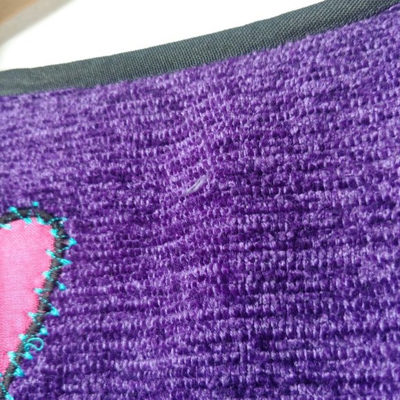 Alex Kim Wearable Art Women's Small Woven Patchwork Jacket Hearts Colorful Lined - Picture 6 of 12